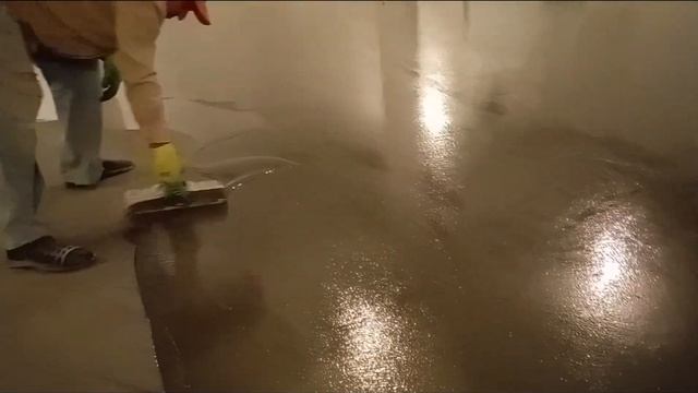 Устройство наливного покрытия в музее Крыма Херсонес.