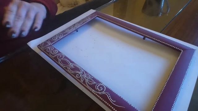 Фоторамка точечной росписью. Photo frame dot painting. Kropkowana ramka dla zdjecia. смотреть онлайн