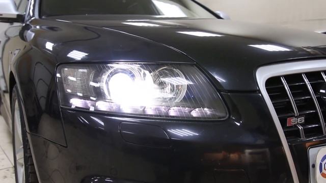 Audi A6 C6 Замена штатных линз на ксеноновые Hella 5R BG, покраска масок, бронирование смотреть онлайн