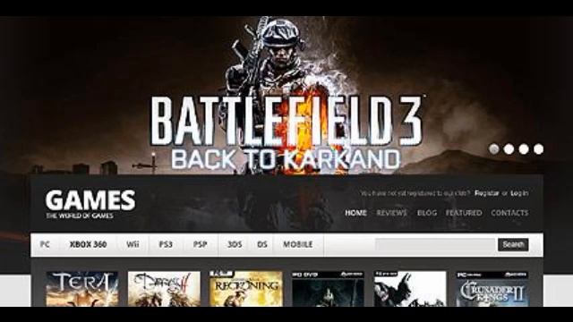 Preview White _ Black Games Drupal Template by Mercury TMT смотреть онлайн