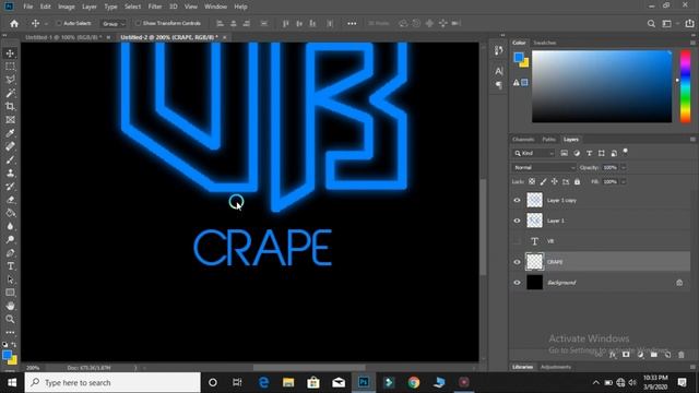 How to make Logo & header|Designing Text Effect|Vb crape | Photoshop tutorial смотреть онлайн