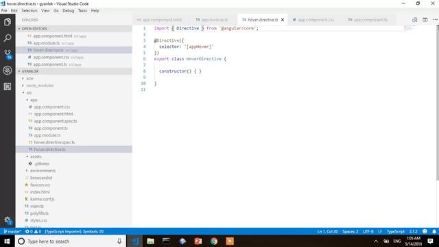 Custom Directive in Angular 5 | Types of Directives | ElementRef | @HostListener| смотреть онлайн