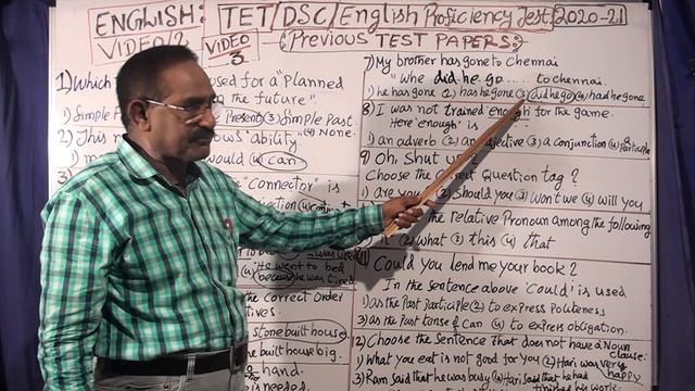 ENGLISH FOR TET/DSC/PROFICENCY TEST; TET PREVIOUS PAPERS; VIDEO 3. смотреть онлайн