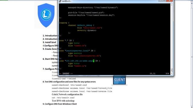 08 CentOS 7 - Linux Training - How to Install and Configure DNS Server in Centos 7 part 02/03 смотреть онлайн