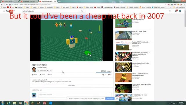 Should the Red Baseball Cap be Worth more Robux? смотреть онлайн