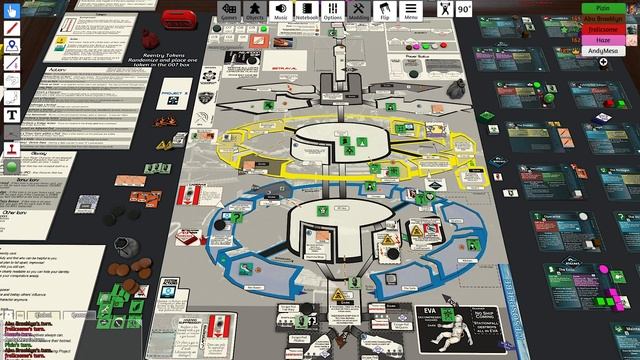 Stationfall playtest - Self-destruction initialized, falling on Prague! (5 players), TTS смотреть онлайн