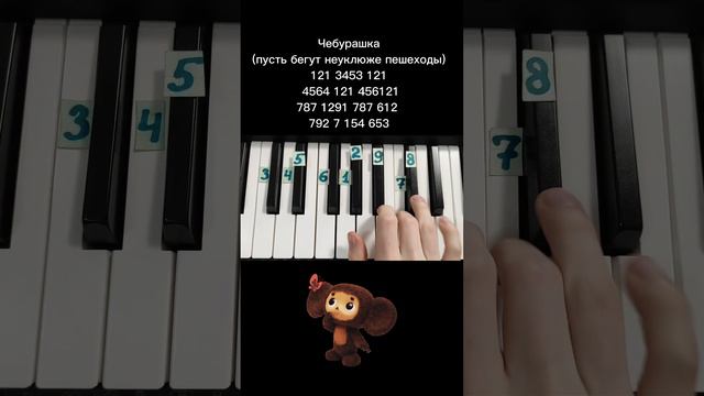 Песня крокодила Гены и чебурашки на пианино (синтезаторе )🎹 Обучение+ ноты в конце видео смотреть онлайн