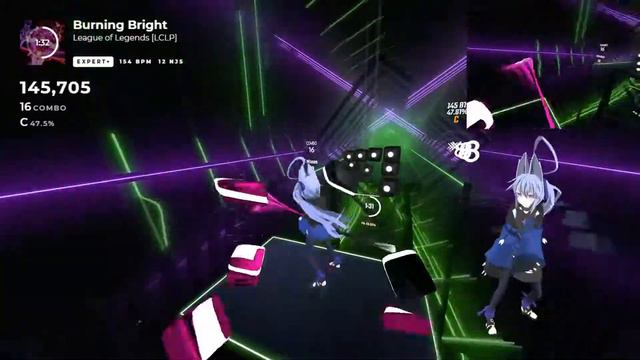Burning Bright [League of Legends]　ビートセイバー　フルトラッキングプレイ！ смотреть онлайн