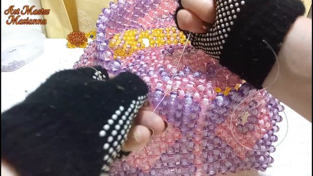 Ваза для фруктов из бусин - мастер-класс - часть 3 смотреть онлайн