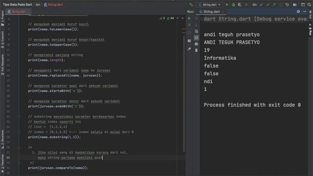 Belajar Dart Bahasa Indonesia | Tutorial Dart | Dart Indonesia - 08 - String смотреть онлайн