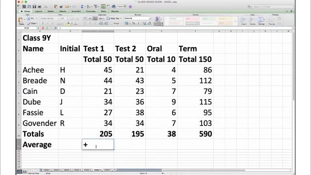 How to create a class grade book in MS Excel - PART 6 смотреть онлайн