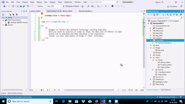 How to Create Simple Website in ASP.NET MVC смотреть онлайн