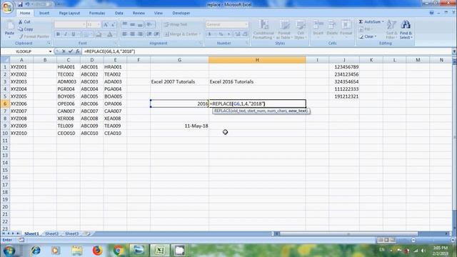 Excel 2007: how to use replace function in excel смотреть онлайн