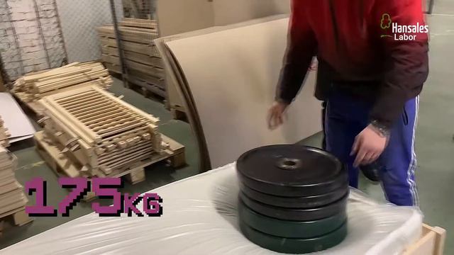 Ein Festigkeitstest des Holzbettes mit dem Rollrost von Hansales смотреть онлайн