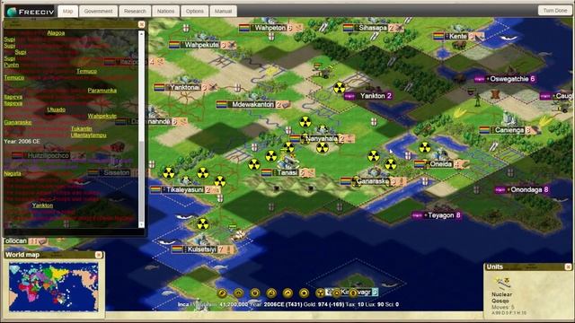 Let's Play FreeCiv | 32 Civ Large World Map - [part 24] смотреть онлайн