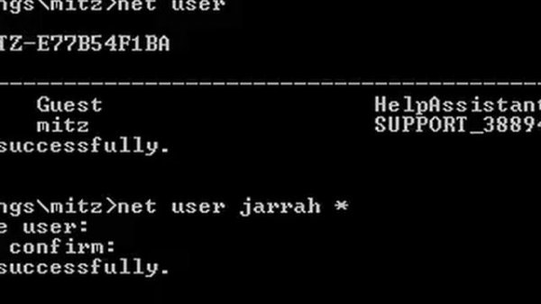 Change User Passwords Using The Net User Command