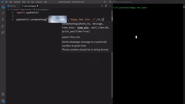 Send NEW YEAR WISHES in WHATSAPP using PYTHON | Happy New Year 2022 | தமிழ் смотреть онлайн