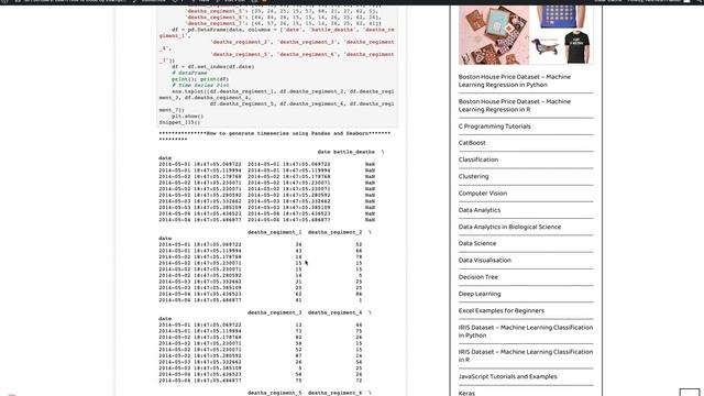 How to generate time series data using Python and Seaborn package смотреть онлайн