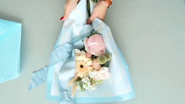 mini bouquet wrap / упаковка букета / как обернуть букет цветов смотреть онлайн