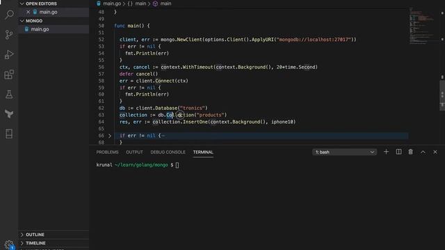 RESTful API in Golang using Echo - connect to mongodb смотреть онлайн