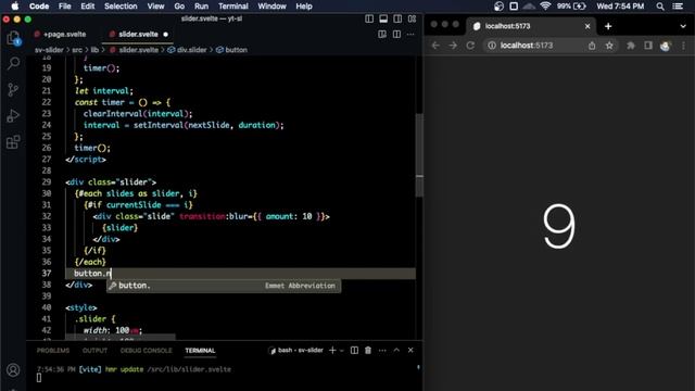 Build a slider component in #svelte or #sveltekit using transitions without any external libraries. смотреть онлайн