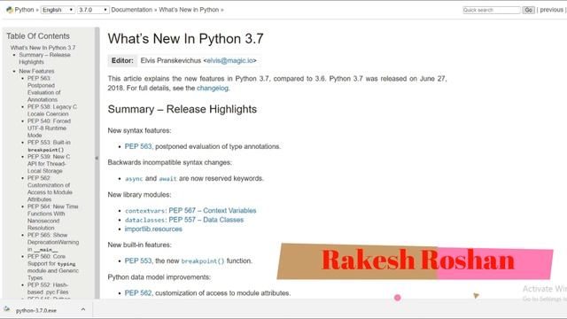 Python 3.7 Released......Features of Python 3.7 New Version смотреть онлайн