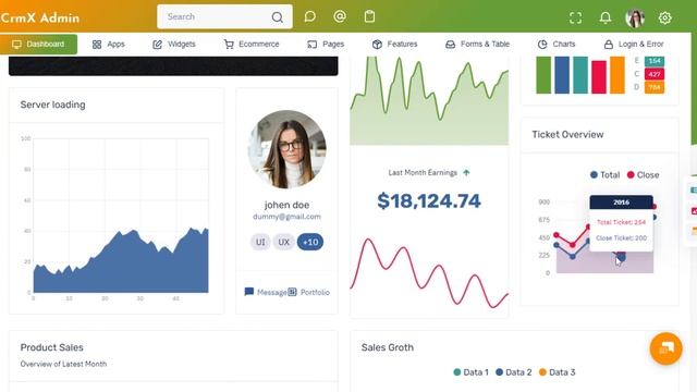 CrmX Admin - CRM Ui Framework And Bootstrap 5 Admin Panel смотреть онлайн
