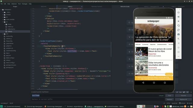 Tutorial App Newspaper – React Native + Laravel + API Part 3: Tab Theme FlatList. смотреть онлайн