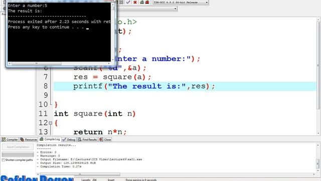 49.How To Function Return Value In C Language with Example Step By Step(Urdu/Hindi) смотреть онлайн