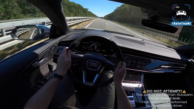 AUDI SQ8 TOP SPEED On AUTOBAHN [NO SPEED LIMIT] By AutoTopNL