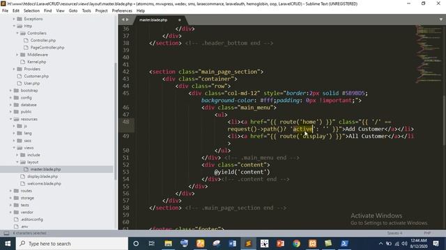 5. laravel pagination and active menu. смотреть онлайн