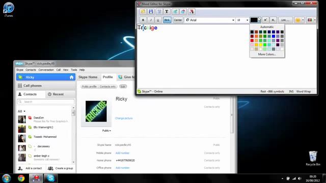 Rich Mood Editor Skype Tutorial смотреть онлайн