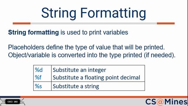 PythonVideo4 StringFormatting смотреть онлайн
