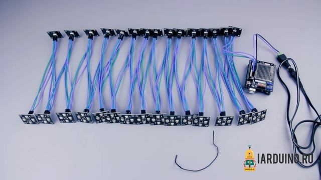 Урок 36. Гирлянда из Trema-модулей NeoPixel | Iarduino.ru