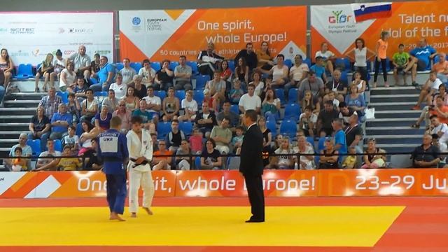 Олег Вередиба здобуває бронзову нагороду з дзюдо на ЄЮОФ - 2017 в Дьорі! смотреть онлайн
