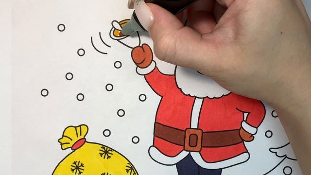 Santa with a Bag of Gifts and a Christmas Tree Christmas Coloring Book with Christmas Songs for Kid смотреть онлайн