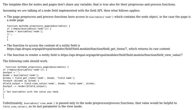 Drupal: How to access node variables in region preprocess function? (2 Solutions!!) смотреть онлайн