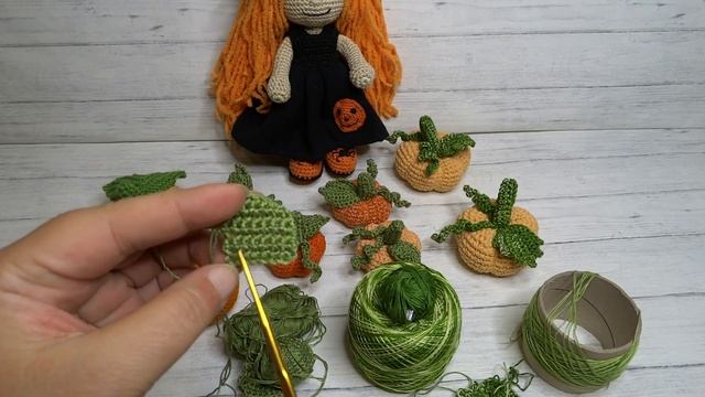 Как связать тыкву Простой МК по вязанию крючком смотреть онлайн