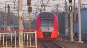 Электропоезд ЭС1-031 Ласточка№734М Смоленск-Москва станция Кубинка-1 22.02.2020