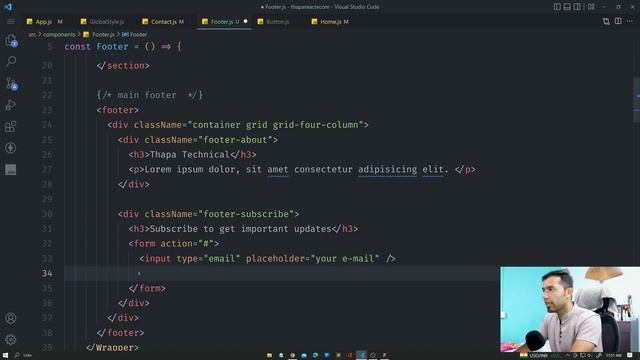 React Ecommerce Website Tutorial in Hindi #10: Complete Footer Component смотреть онлайн