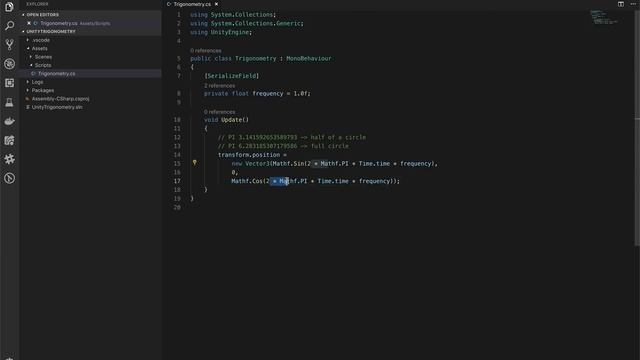 Unity3d Trigonometry Fundamentals - Circles with Mathf.Sine and Mathf.Cos (Sine and Cosine) смотреть онлайн