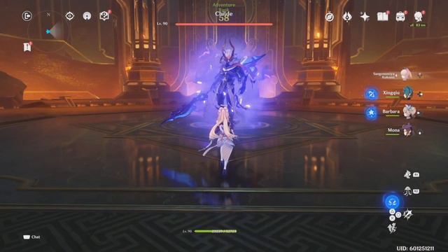 Kokomi + Sacrificial Fragment + Ocean Hued Clam Set vs Childe Test (Only Healing) смотреть онлайн