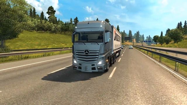 Euro Truck Simulator 2 MERCEDES-BENZ ACTROS 4163 SLT смотреть онлайн