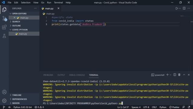 Get the covid cases using python | Infinity Programmer смотреть онлайн