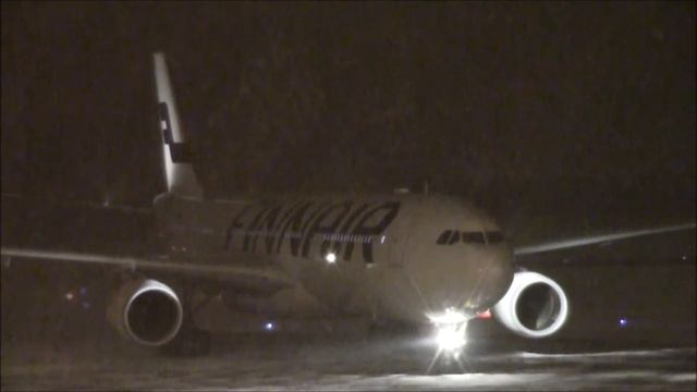 Finnair Airbus A330-300 Night Arrival At Rovaniemi Airport (RVN/EFRO)