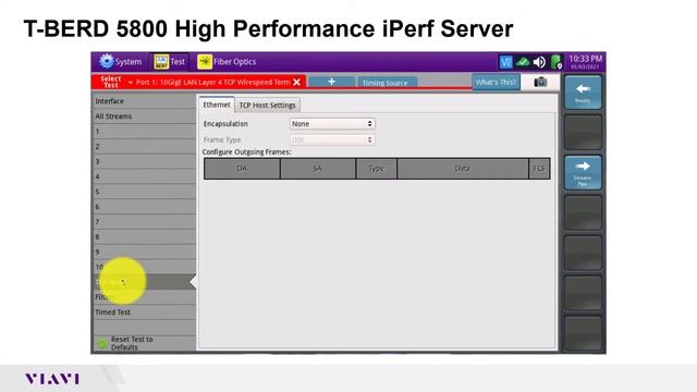 T-BERD 5800 - Ethernet Layer 4 High Performance iPerf Server смотреть онлайн