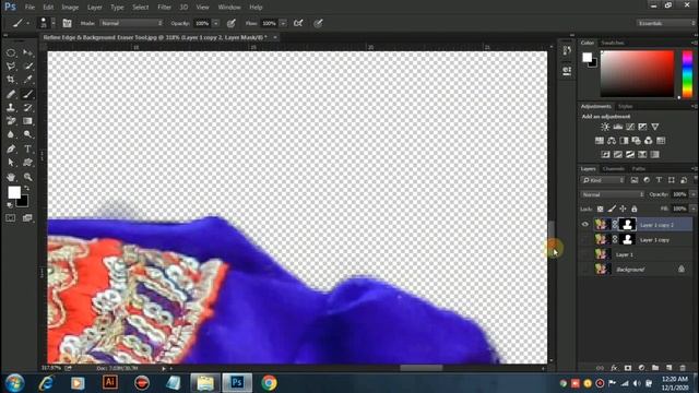 Improve Selection In Adobe Photoshop Using Refine Edge Option - Masking & Background Eraser Tool смотреть онлайн