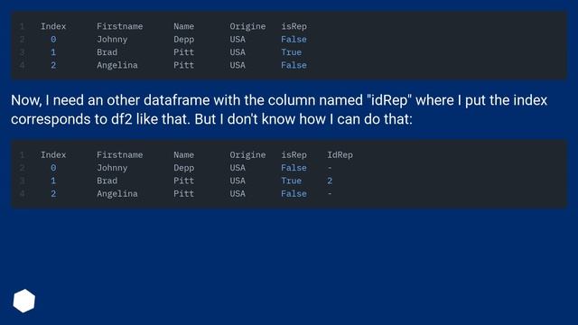 How to add an index of a another dataframe смотреть онлайн