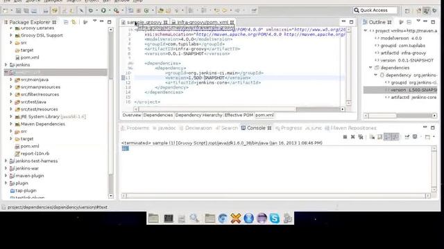Escrevendo scripts groovy para o Jenkins no Eclipse com auto complete смотреть онлайн